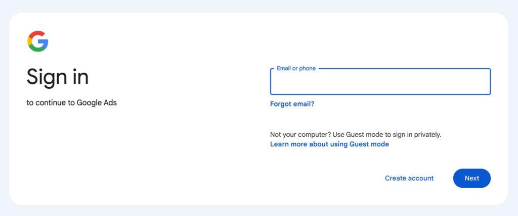 Google Ads Login